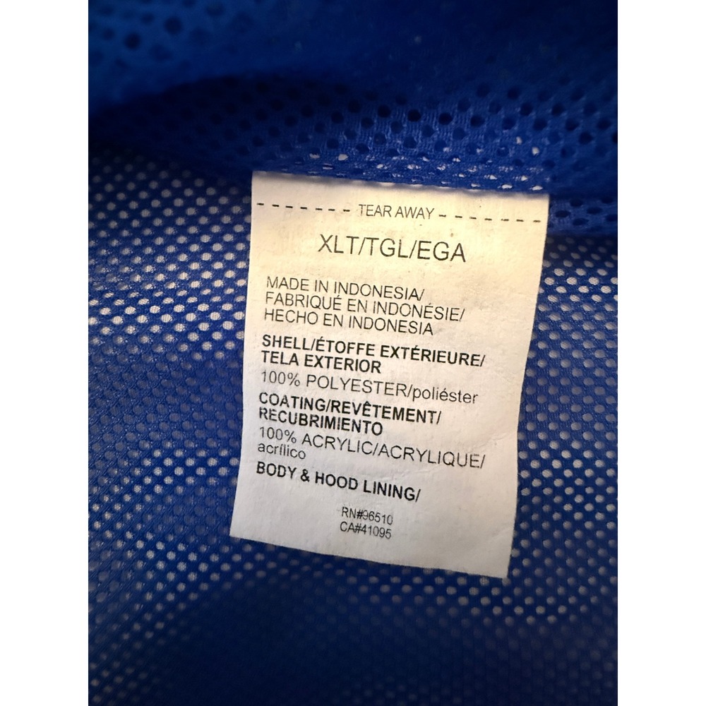 Under Armour Mens Windbreaker Jacket XLT Blue Silver Grey Hooded - Picture 5 of 11